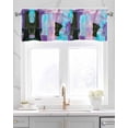 thumbnail image 2 of Abstract Paint Linen Curtain Valance for Bedroom/Bathroom/Kitchen/Office/Living/Dining Room Window,Multicolor Cool Abstract Scattered Colors Rod Pocket Topper Decorative Cafe Drapes Panel 60"x18", 2 of 6