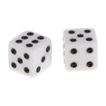thumbnail image 3 of 100 dados opacos de seis caras de 16 mm para juegos de rol, blancos, 3 of 7