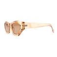 thumbnail image 4 of Womens Mod Thick Plastic Chunky Cat Eye Sunglasses Peach Brown, 4 of 4