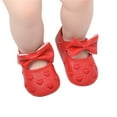 thumbnail image 2 of Baby Sweetie Baby Girls Mary Jane Flats Heart Bow Soft Sole PU Leather Flats Shoes First Walkers Non-Slip Princess Shoes, 2 of 9