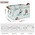 thumbnail image 7 of Yayeee Foldable Storage Basket for Shelves with Handles Set of 2 Waterproof Cloth Bins, Ice Play, 7 of 7