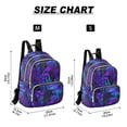 thumbnail image 2 of FORMRS Mini Backpack Purse for Women Quilted Travel Daypack Casual Shoulder Bag, Night Mushrooms Pattern, 2 of 7