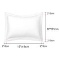 thumbnail image 2 of PiccoCasa Soft 1800 Microfiber Oxford Pillowcases 2Pcs, Non-Standard White, 2 of 8