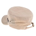 thumbnail image 3 of Adjustable Men' Cap Cadet Hat Flat Top Baseball Cap Beige, 3 of 8