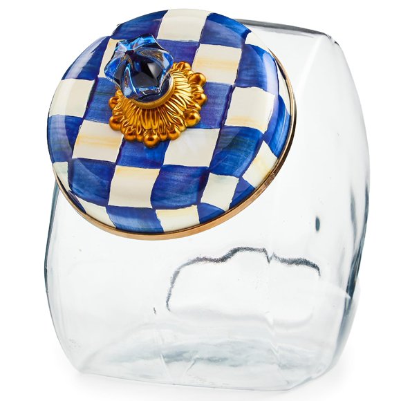 Sweets Jar MACKENZIE-CHILDS - Galleta pequeña de cristal (1,89 L), color azul