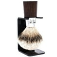 thumbnail image 2 of Parker Safety Razor Brosse à Raser Faite à la Main -- Brosse à Poils de Blaireau 100 % Silvertip -- Manche en Noyer et Chrome -- Support de Brosse Inclus, 2 of 3