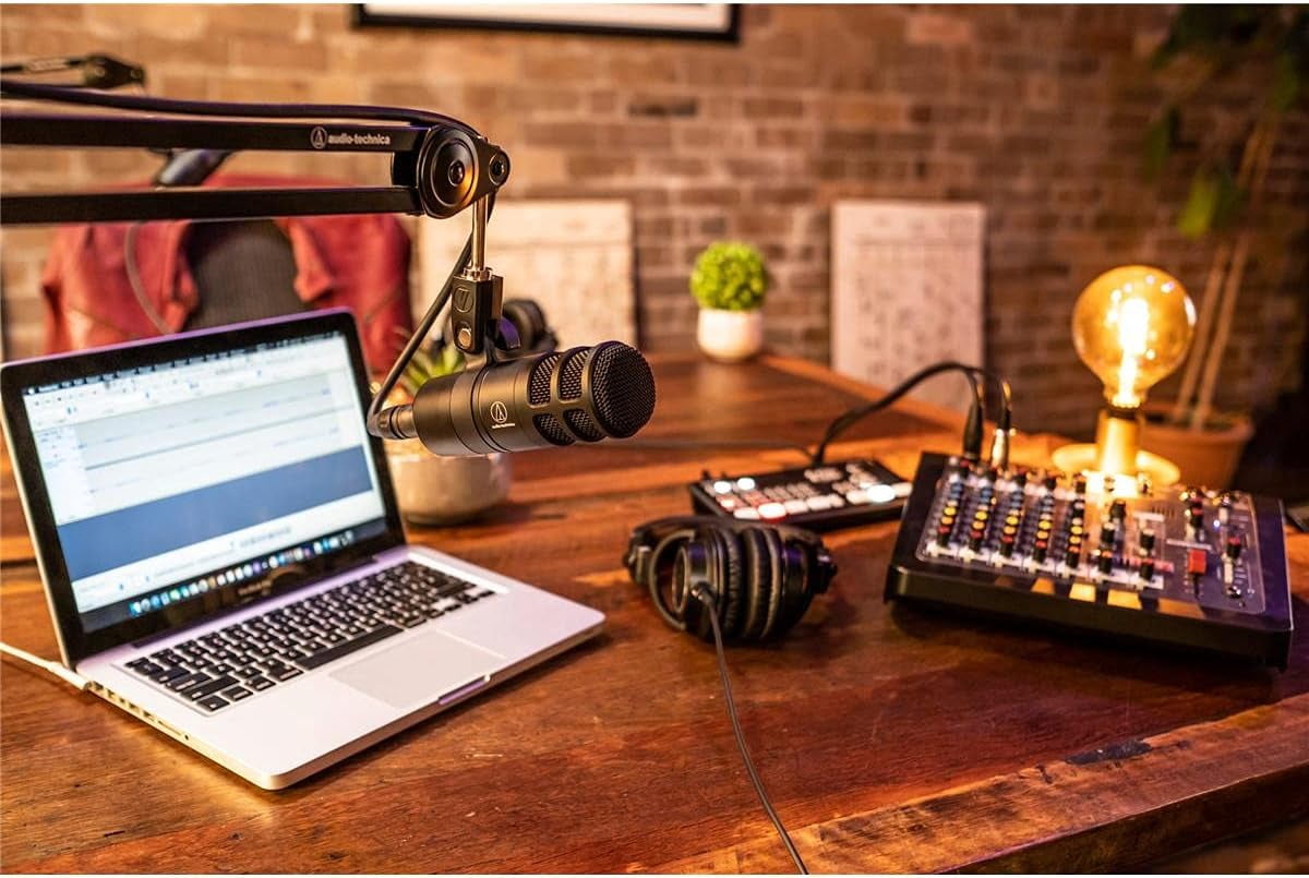 Audio-Technica AT2040 Hypercardioid Dynamic Podcast Microphone (at 2040), XLR,Black