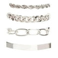 thumbnail image 1 of Punk Metal Twisted Chain Bracelet Jewelry Golden, 1 of 5