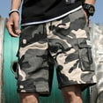 thumbnail image 4 of Njagoc3 Mens Camouflage Cargo Shorts, Loose-Fit Printed Trousers for Summer Outdoor Adventures, Camping, and Fishing, Durable and Fashionable, 4 of 5