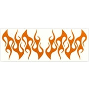 LiteMark Reflective Stickers Decals for Helmets, Bicycles, Strollers, Wheelchairs - 4 Inch Flames - Orange