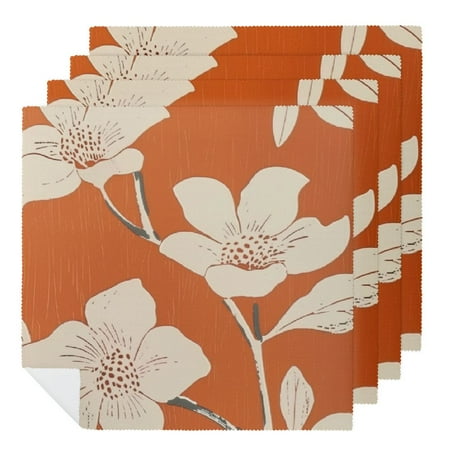 

Facannap Flowers Cloth Napkin Reusable Party Dinner Decoration Washable Napkins Set of 6 6 PCS