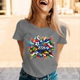 thumbnail image 2 of DORKASM Usa Soccer Cup Soccer Jersey 2026 for Women Short Sleeve Y2k Lounge Shirt Crew Neck Casual Country Name Print 2026 Tops Spain Brazil Argentina France Germany Portugal Light Gray S, 2 of 6
