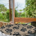 thumbnail image 2 of Ambesonne Abstract Bohemian Fitted Round Tablecloth, Earthy Snake Art, 56"- 60" Diameter, Warm Taupe Charcoal Grey, 2 of 5