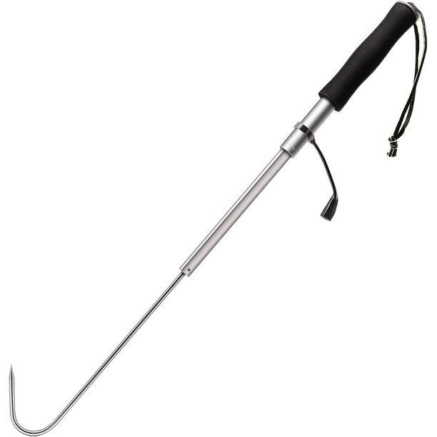 Gancho telescópico de tres secciones TANGJMXG para pesca en el mar de acero inoxidable y aleación de aluminio