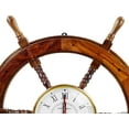 thumbnail image 5 of Nagina International Nautical Handcrafted Wooden Premium Wall Decor Wooden Clock Ship Wheels | Pirate's Accent | Maritime Decorative Time's Clock (30 Inches, Clock Size - 8 Inches), 5 of 5