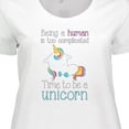 thumbnail image 4 of Inktastic Time to Be a Unicorn Women's Plus Size T-Shirt, 4 of 5