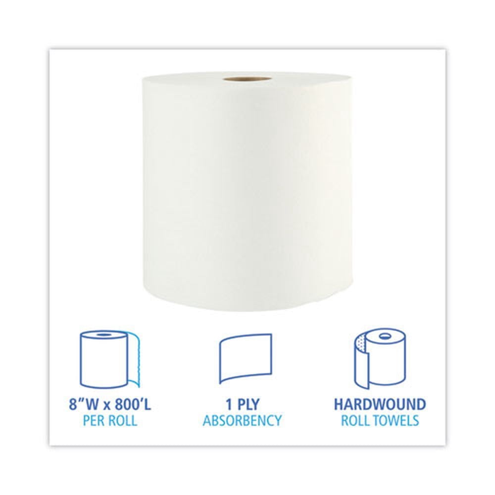 1-Ply 8 in. x 800 ft. Xtra Roll Towels - White (6 Rolls/Carton)