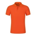 thumbnail image 3 of IYTR Mens Business Shirts Fashion Relaxed Fit Shirts Casual Comfy Summer Solid Color Short Sleeve T Shirts Button-up Round Neck Orange XXL, 3 of 6