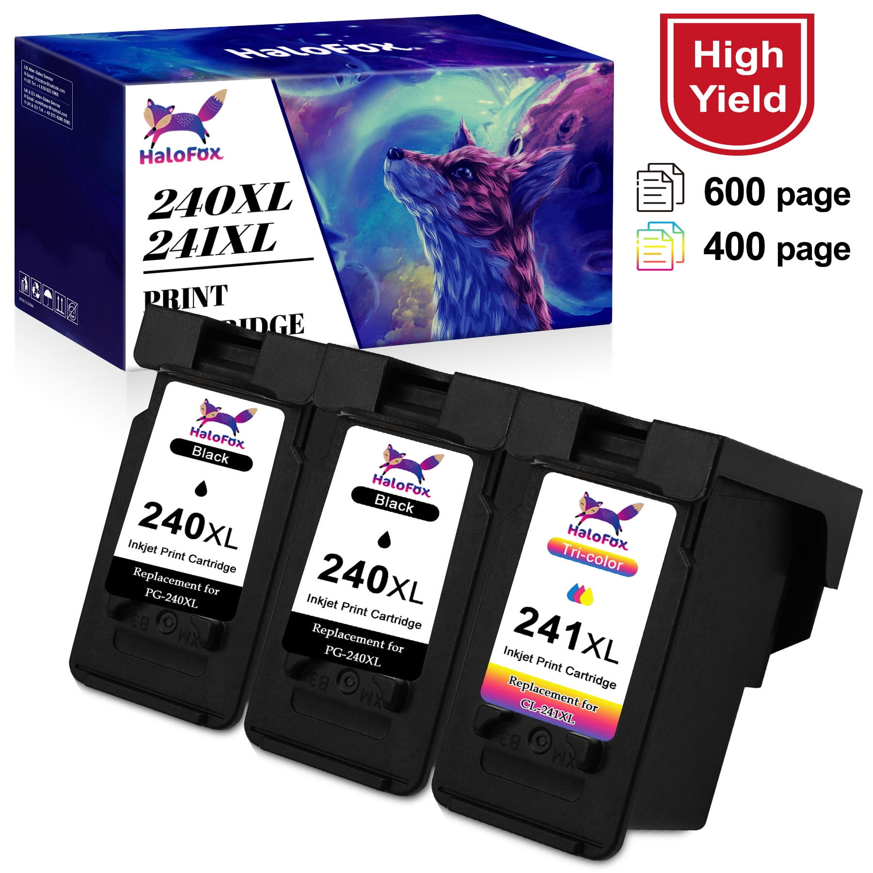 PG240 XL CL241 XL Ink Cartridges Replacement for Canon 240XL 241XL