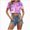 T-Shirt H54-Pink, variant on Women's T Shirt Short Sleeves Cool Street Comfy Casual Vacation Clothes
