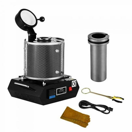 - Hardin HD-334MF Electric Tabletop Melting Furnace with 2kg Crucible 110 Volt 1500W with Gloves, Tong and Power Cable