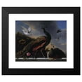 thumbnail image 2 of Melchior d'Hondecoeter 17x15 Black Modern Framed Museum Art Print Titled - Peacocks, Male and Female (1681), 2 of 5