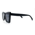 thumbnail image 6 of Womens Oversized Square Rectangular Plastic Retro Gothic Sunglasses All Black, 6 of 8