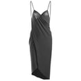 thumbnail image 3 of Qarigey Vestido de mujer Playa Cubrir Traje Color sólido Maxi Vestido largo Vestidos Gris XXL Qarigey AP003187-13, 3 of 4