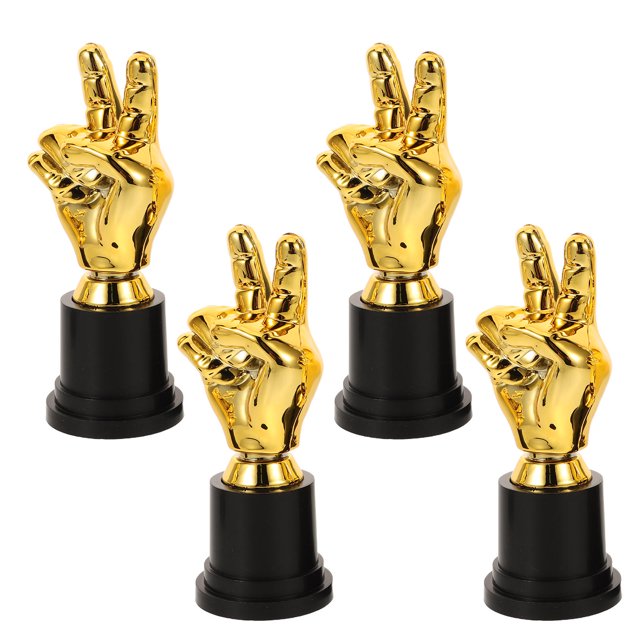 GOOHOCHY 4pcs Championship Trophy Plastic Multi for School Events Celebrations