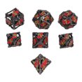 thumbnail image 2 of Juego de Dados poliédricos Yuxing Metal huecos con patrón en forma de corazón 7 Uds, 2 of 5