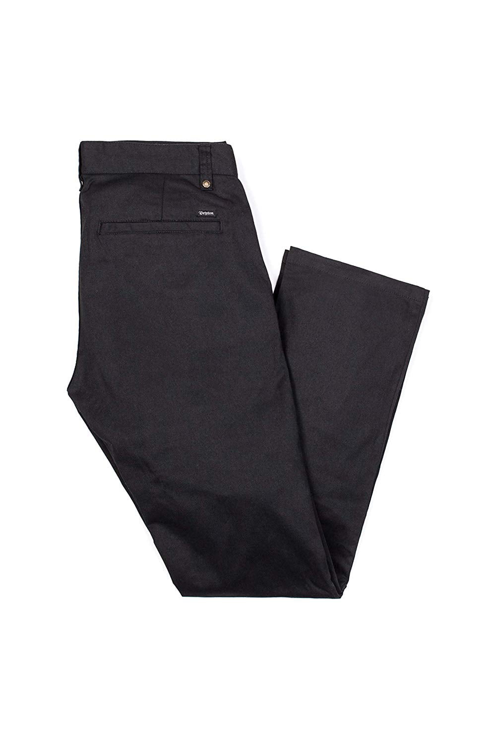 Brixton Men's Reserve Standard Fit Chino Pants Pants, Black, 32 ...