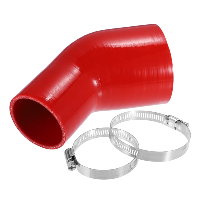 Reductor de codo de coche Unique Bargains 45 grados 3,0 pulgadas a 4,0 pulgadas rojo