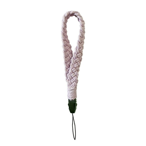 Billuyoard Cuerda de mano para teléfono móvil, correa de muñeca de algodón, cámara de teléfono móvil para exteriores, organización, cordón de Artesanía Violeta