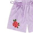 thumbnail image 4 of Newborn Baby Girls Flower Stripe Ruffle Romper Embroidery Jumpsuit Clothes Summer 6M-5Y, 4 of 5