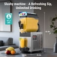 thumbnail image 7 of Ecojoy 15L Slushie Machine 110V Frozen Drink Margarita Machine Smoothie Slushy Maker with LED Light,with Self-cleaning Mode for Home & Commercial, 7 of 7