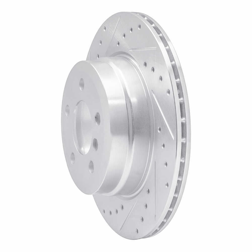 Dynamic Friction Company 631-31143L DFC Brake Rotor - Drilled And Slotted - Silver