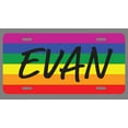 thumbnail image 1 of Evan Name Pride Flag Style License Plate Tag Vanity Novelty Metal | UV Printed Metal | 6-Inches By 12-Inches | Car Truck RV Trailer Wall Shop Man Cave | NP2327, 1 of 1