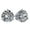 Rhodium Plated, variant on NANA Silver 3 prongs CZ Stud Earrings Surgical Stainless Steel post -5.5mm-1.50cttw - Rhodium Plated