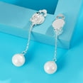 thumbnail image 6 of SUNALND 8MM White Pearl clip on Earrings for Women, 6 of 7