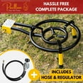 thumbnail image 5 of Paella Burner and Stand Set 16 Inch Dual Ring Propane Burner Outdoor Stove with Table Top Stand & Regulator, Portable Gas Cooker Wok Burner for Camping, Crawfish Boil Cooking Outdoor Paellera, 5 of 7