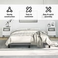 thumbnail image 6 of vidaXL Queen Bed Frame, Fabric Upholstered Platform Bed Frame, Dark Gray, No Mattress, 6 of 9