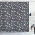 thumbnail image 1 of Ambesonne Floral Shower Curtain, Spring Petals Blooms, 69"Wx84"L, Pale Peach Vermilion, 1 of 3