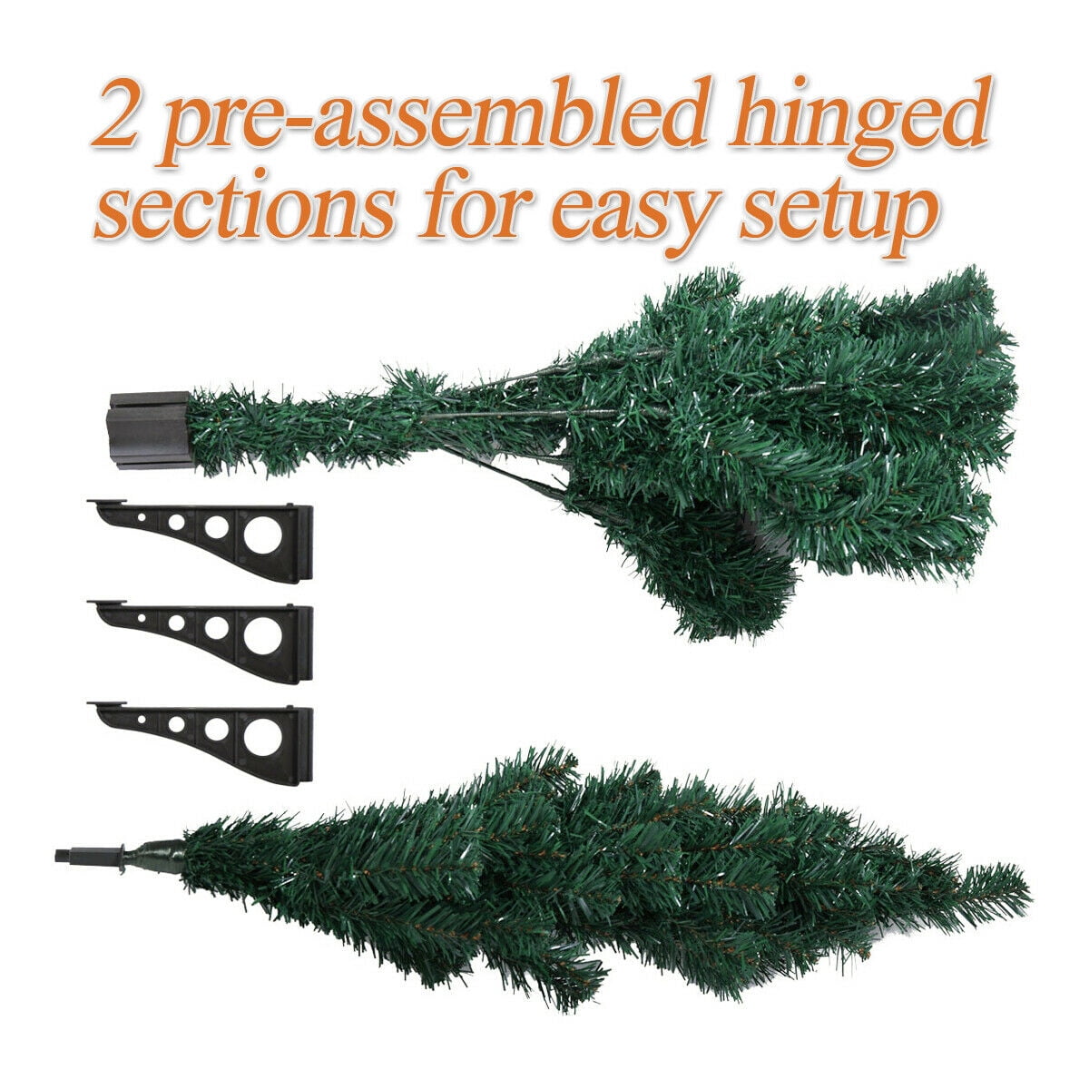 Kepooman 7ft Artificial Christmas Tree with Solid Stand, Christmas Festival Decorations for Indoor - Green Kepooman 7ft Artificial Christmas Tree with Solid Stand, Christmas Festival Decorations for Indoor - Green