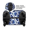 thumbnail image 4 of Lsque Blue Roses Printed Luggage Cover, Travel Luggage Protector,Scratch and Dirt Resistant, Fits 18-32 Inch Luggage - Large, 4 of 9