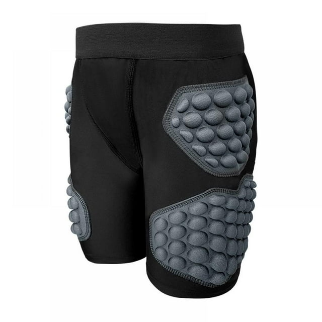 Shorts Rembourrés pour Hommes, Short de Compression pour Skate, sous-Vêtements de Protection pour Hanches de Basketball