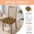 thumbnail image 2 of Black Sunflower Seat Covers for Dining Room Chairs Set Of 4,Stretch Printed Washable Chair Seat Cover with Elastic Ties and Button,Removable Waterproof Couch Cushion Covers, 2 of 6