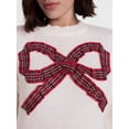 thumbnail image 4 of Holiday Time Women’s and Women's Plus Christmas Bow Sweater, Midweight, Sizes XXS-4X, 4 of 5