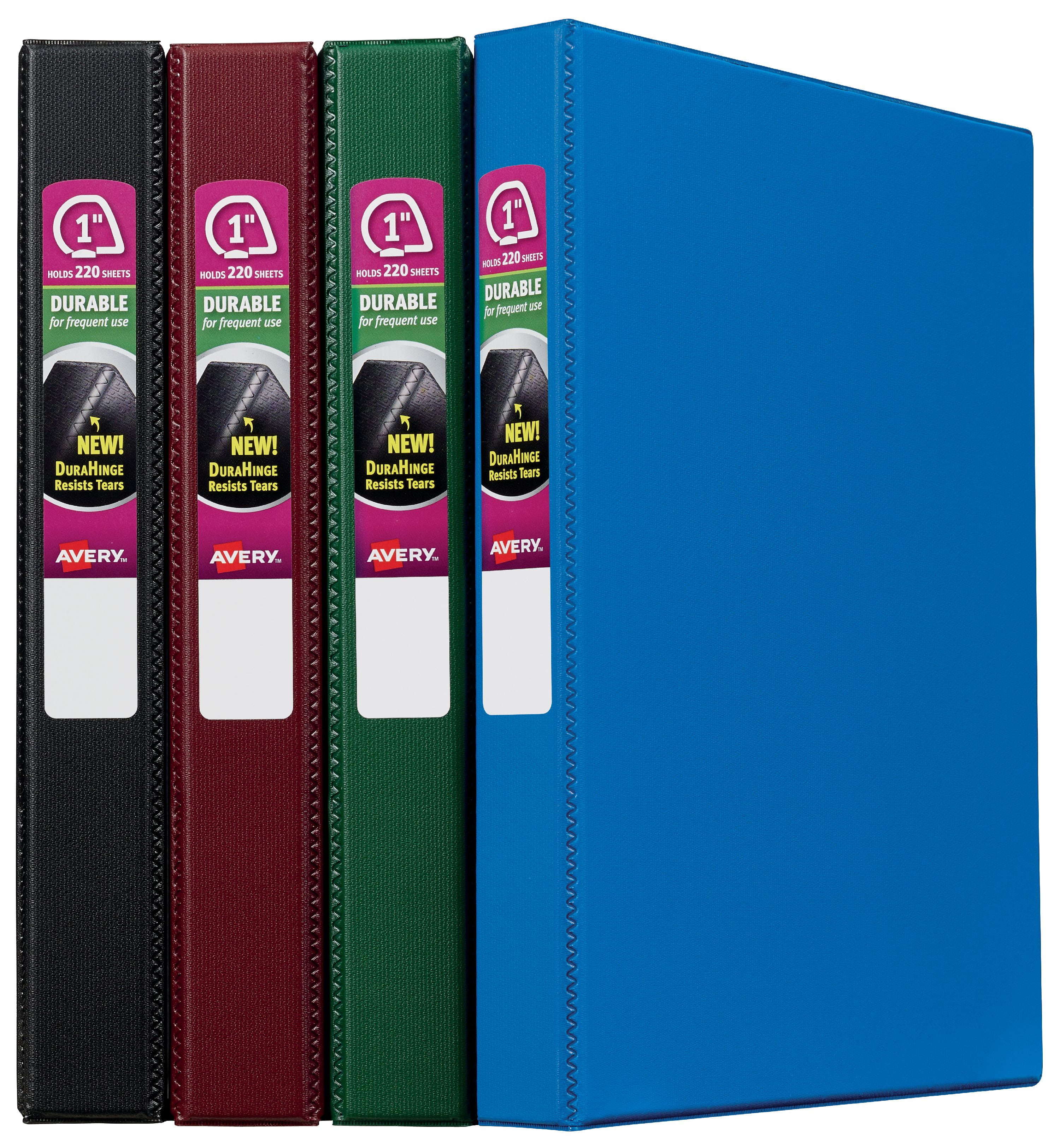 Avery Durable NonView Binder, 1" Slant Ring, Assorted (11258