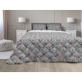 thumbnail image 1 of Moroccan Comforter & Sham Bedding Set, Geometric Squares and Rectangles Colorful and Complex Design Floral Arrangement, 3 pcs Duvet Set Microfiber Filling Quilt, 5 Sizes, Multicolor, by Ambesonne, 1 of 4