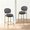 Gray, variant on 30" Counter Height Bar Stools Set of 2, Modern Velvet Barstools with Golden Frame, Upholstered Kitchen Island Chairs with Metal Base Legs, Gray